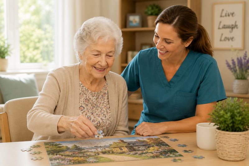 Memory care resident at The Waters of Huntingburg